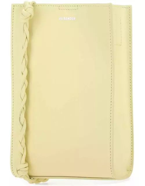 Jil Sander Pastel Yellow Leather Small Tangle Shoulder Bag