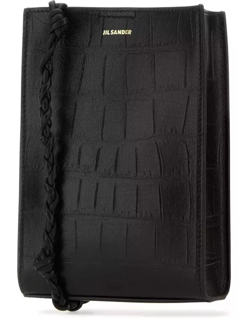 Jil Sander Black Leather Small Tangle Shoulder Bag