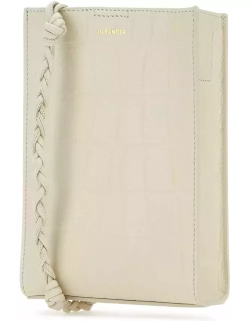 Jil Sander Ivory Leather Shoulder Bag