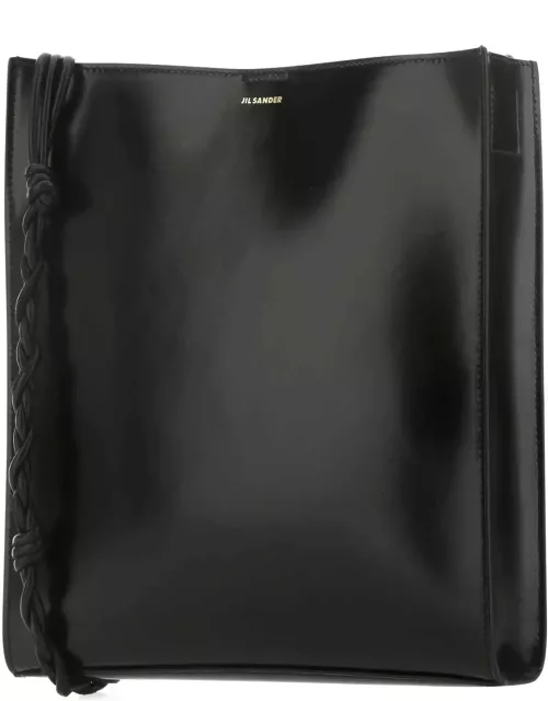 Jil Sander Black Leather Large Tangle Shoulder Bag