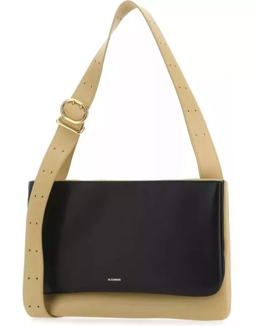 Jil Sander Two-tone Leather Shoulder Bag