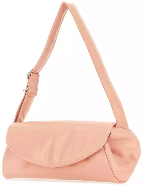 Jil Sander Pink Leather Cannolo Grande Shoulder Bag