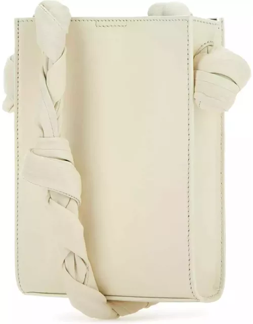 Jil Sander Ivory Leather Tangle Shoulder Bag