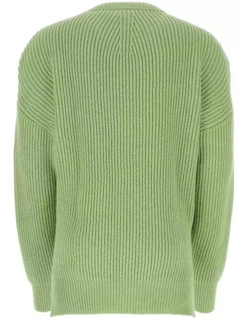 Jil Sander Mint Green Cotton And Wool Sweater