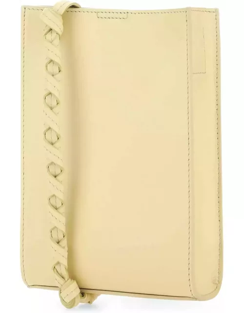 Jil Sander Pastel Yellow Leather Small Tangle Shoulder Bag