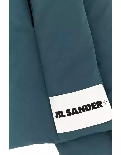 Jil Sander Air Force Blue Polyester Scarf