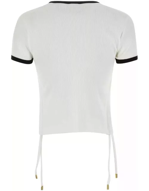 Patou White Stretch Cotton T-shirt