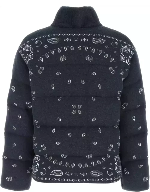 Alanui Embroidered Wool Bandana Down Jacket