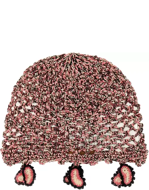 Alanui Multicolor Crochet Love Letter To India Hat