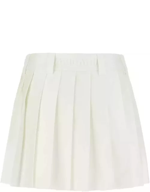 Miu Miu White Cotton Mini Skirt
