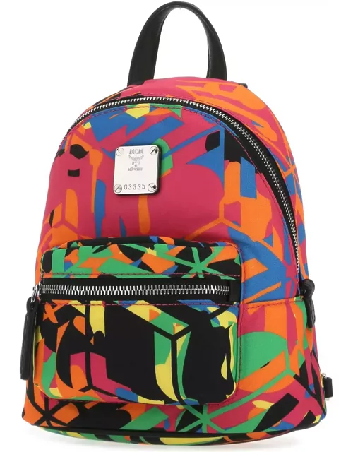 MCM Printed Nylon Backpack