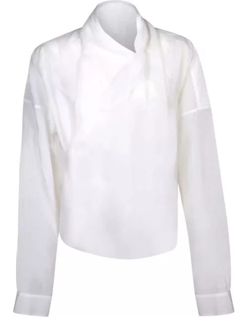 Quira White Wrap Shirt