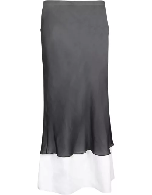 Quira Double Underskirt Skirt In Black/white
