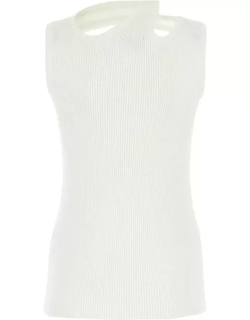 Y/Project White Stretch Cotton Blend Top
