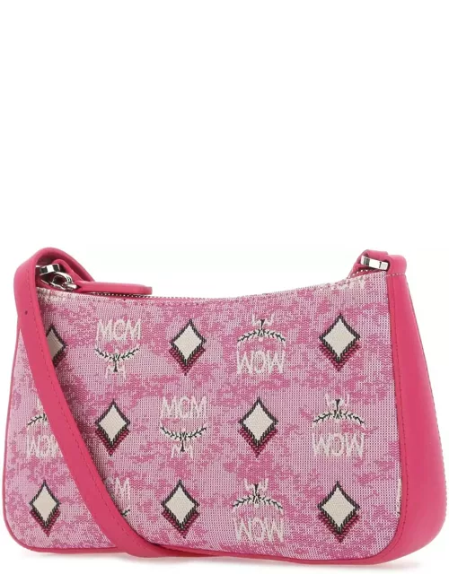 MCM Embroidered Canvas Aren Crossbody Bag