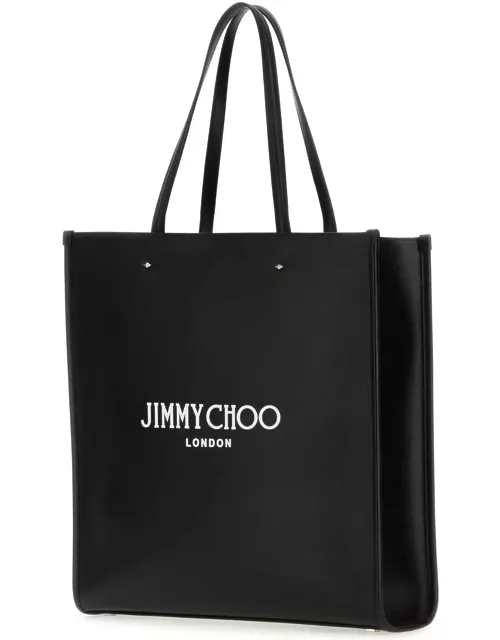 Jimmy Choo Black Leather N/s Tote M Shopping Bag
