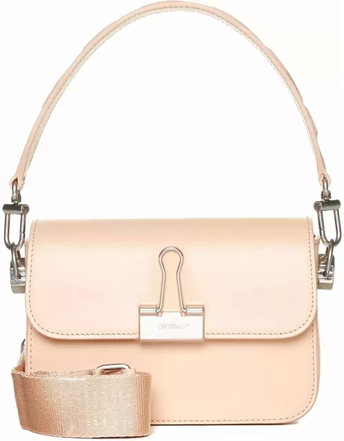 Off-White Plain Binder Leather Shoulder Bag