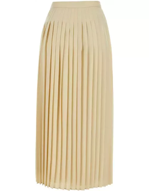 Prada Sand Silk Skirt