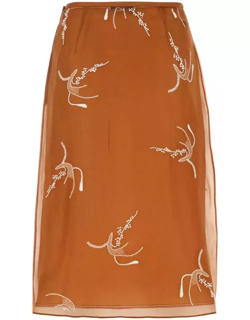 Prada Copper Organza Skirt