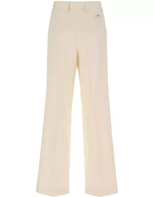 Prada Ivory Cotton Wide-leg Pant