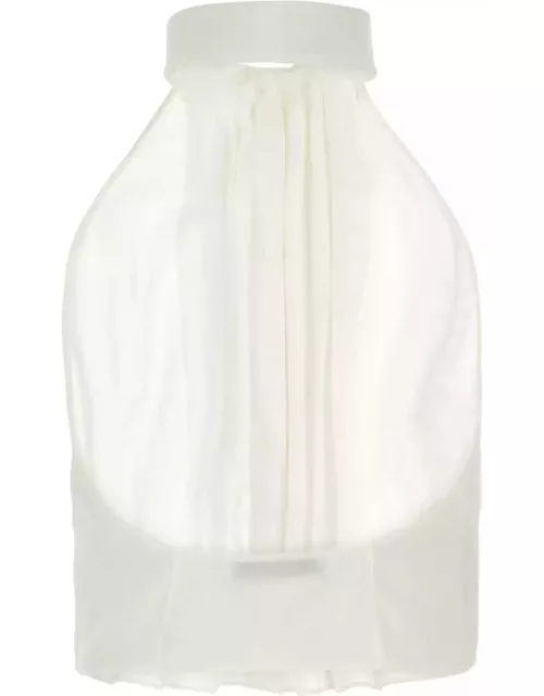 Prada White Silk Top