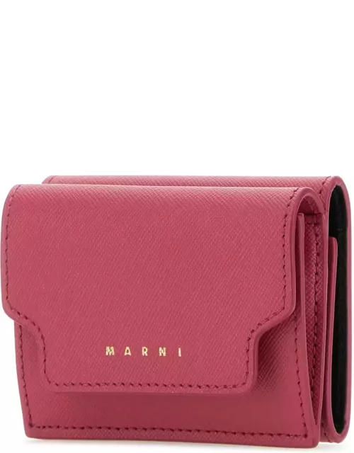 Marni Tyrian Purple Leather Wallet