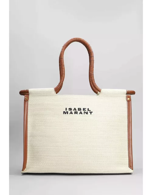 Isabel Marant Toledo Small Tote In Beige Cotton