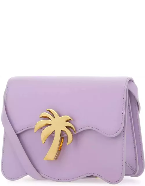 Palm Angels Lilac Leather Palm Beach Crossbody Bag