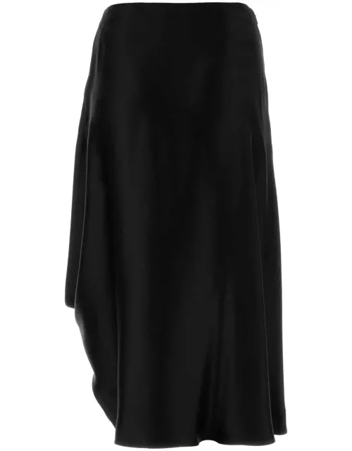 Loewe Black Silk Skirt