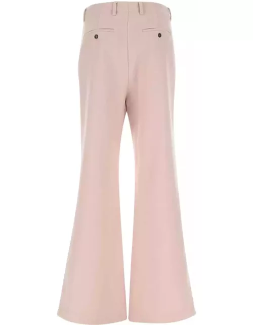 MM6 Maison Margiela Powder Pink Wool Blend Wide-leg Pant