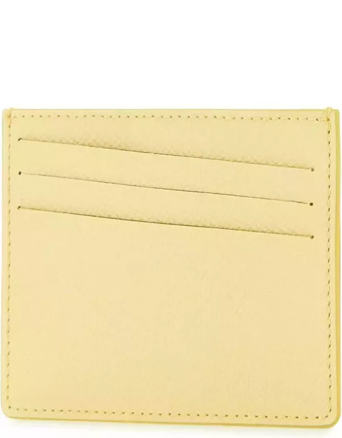 Maison Margiela Pastel Yellow Leather Four Stitches Cardholder