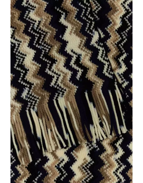 Missoni Embroidered Wool Scarf