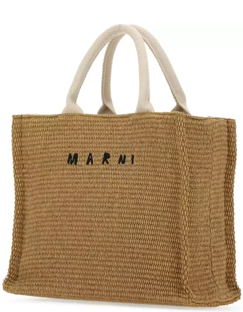Marni Biscuit Raffia Small Shopping Bag