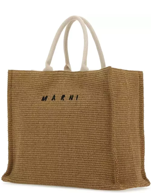 Marni Biscuit Raffia Shopping Bag