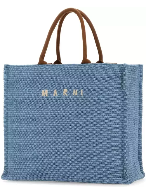 Marni Light-blue Raffia Big Shopping Bag