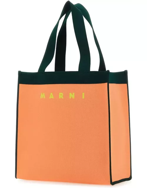 Marni Two-tone Jacquard Shopping Bag
