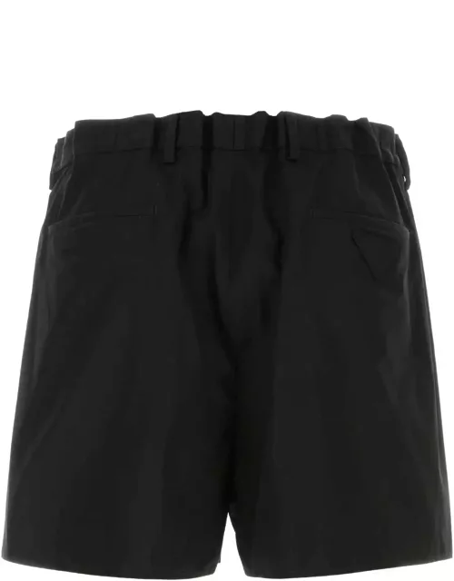 Prada Black Poplin Bermuda Short