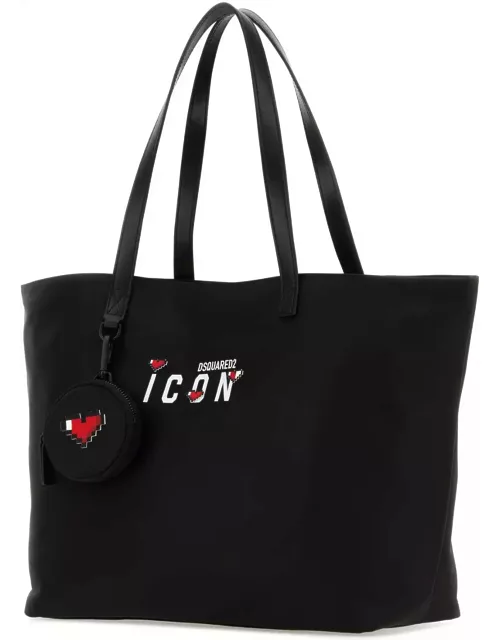 Dsquared2 Black Nylon Icon Shopping Bag
