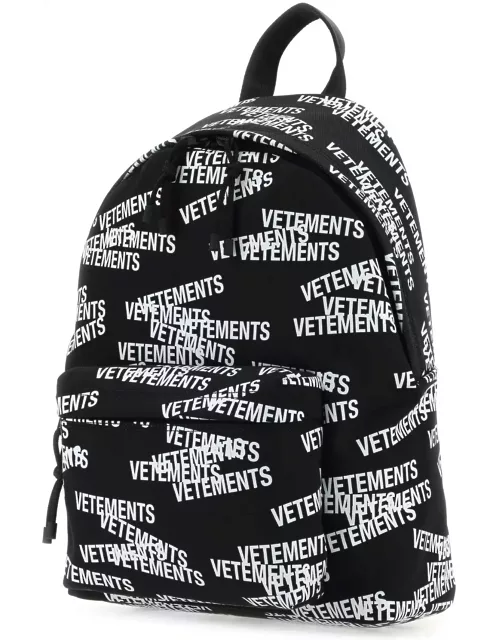 VETEMENTS Black Nylon Backpack
