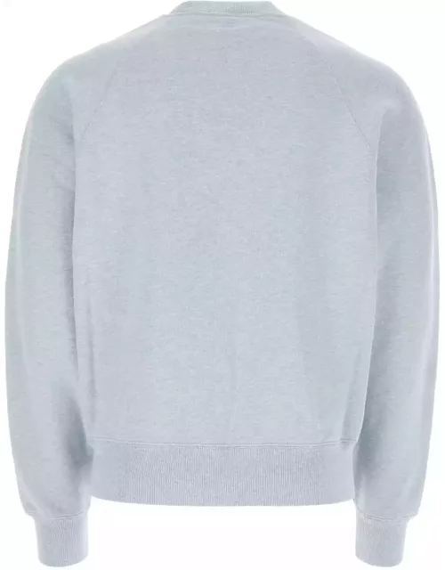 Ami Alexandre Mattiussi Melange Light-blue Cotton Sweatshirt