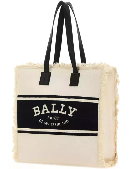 Bally Sand Canvas Shopping Bag