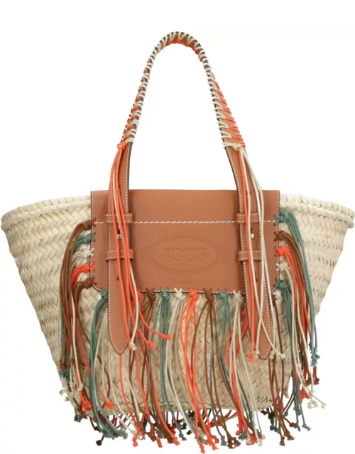 Tod's Woven Straw Tote