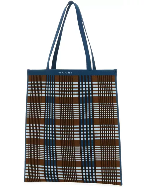 Marni Embroidered Fabric Shopping Bag