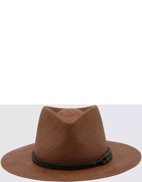 Brunello Cucinelli Brown Fedora Hat