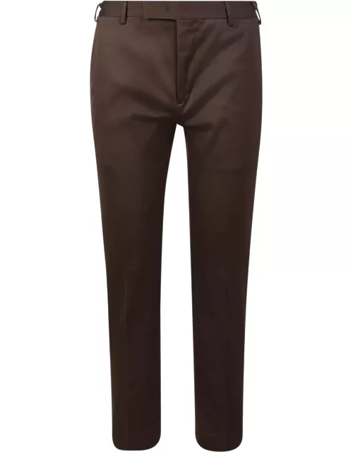 PT01 Pt Torino Brown Satin Skinny Trouser