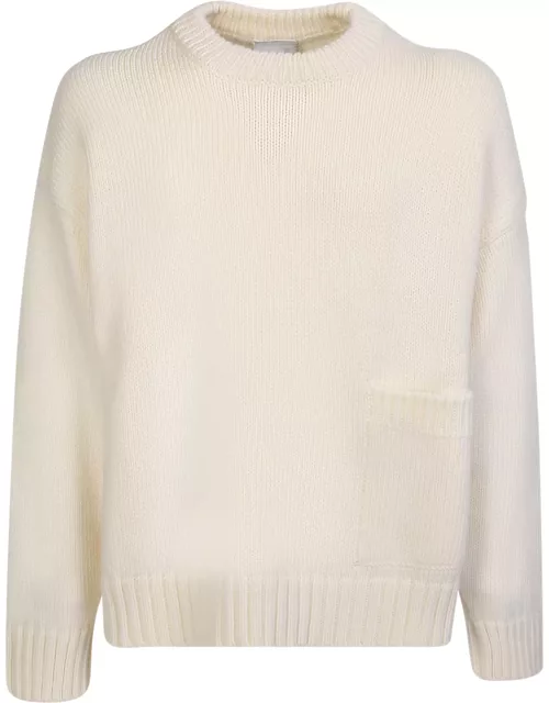 Pt Torino Ivory Roundneck Sweater