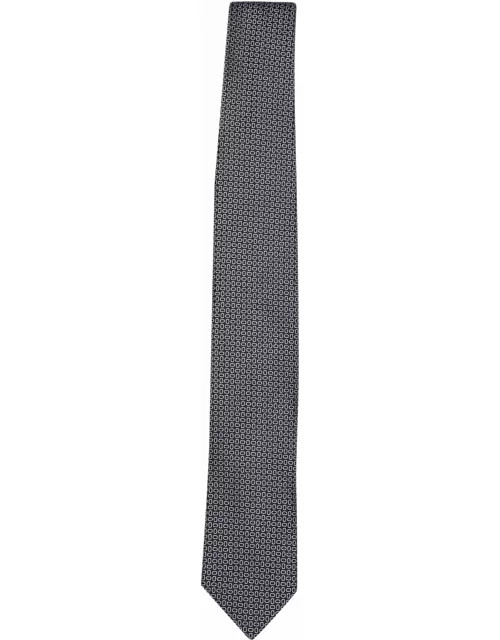 Lardini Micro Pattern Black/grey Tie