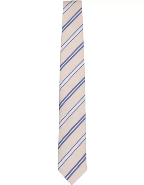 Lardini Cream/blue Regimental Tie