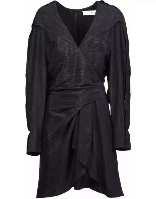 Iro Black Pleated Mini Dres