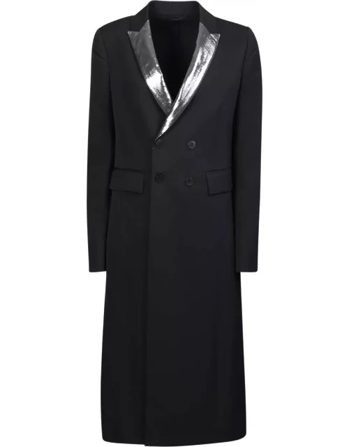 Sapio Black Lurex Tuxedo Coat